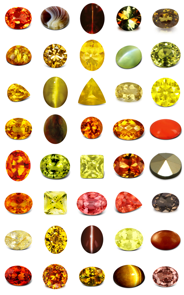 Piedras preciosas amarillas y marrones | Andratit