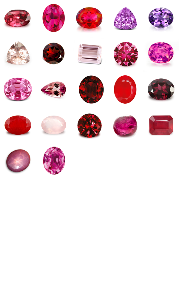 Piedras preciosas de rojas a rosadas | Topacio cereza