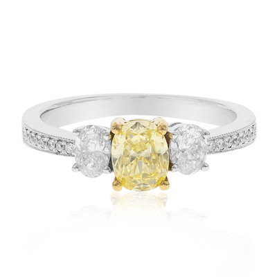 Anillo en oro con Diamante amarillo SI1 (CIRARI)