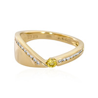 Anillo en oro con Diamante amarillo SI2 (de Melo)