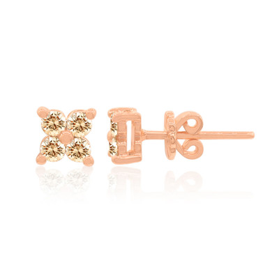 Pendientes en oro con Diamante rosa de Francia de Argyle SI1 (Annette)