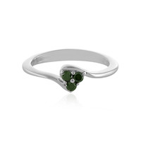 Anillo en plata con Diamante verde I4