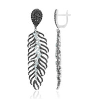 Pendientes en plata con Espinela negra (Dallas Prince Designs)
