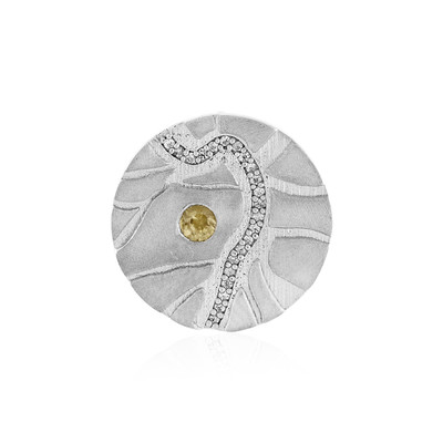 Colgante en plata con Zircón amarillo (MONOSONO COLLECTION)