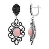 Pendientes en plata con Ópalo rosa (Dallas Prince Designs)