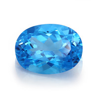 Piedra preciosa con Topacio azul suizo