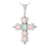 Collar en plata con ópalo rosa (Dallas Prince Designs)