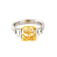 Anillo en oro con Diamante amarillo (CIRARI)