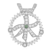 Colgante en plata con Diamante Bosque Verde