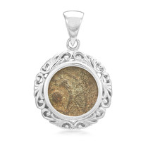 Colgante en plata con Moneda Antiguo mito de la ofrenda de la viuda - ancla