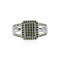Anillo en plata con Diamante I3 verde