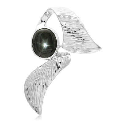 Colgante en plata con Zafiro estrella negra (MONOSONO COLLECTION)