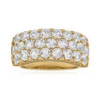 Anillo en plata con Topacio blanco