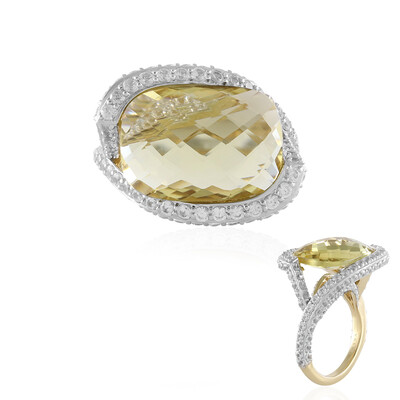 Anillo en oro con Cuarzo del Ouro Verde (SUHANA)