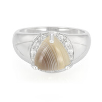 Anillo de hombre en plata con Ágata de Botsuana