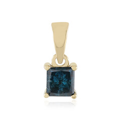 Colgante en oro con Diamante azul I2