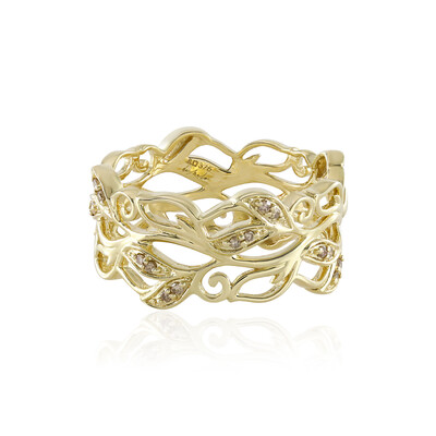 Anillo en oro con Diamante champán I2 (de Melo)