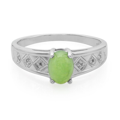 Anillo de hombre en plata con Crisoprasa imperial