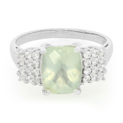 Anillo en plata con Prehnita