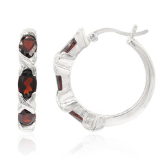 Pendientes en plata con Granate de Mozambique