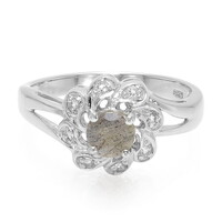 Anillo en plata con Espectrolita