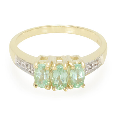 Anillo en oro con Turmalina Paraíba de Brasil