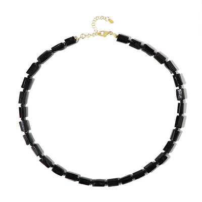 Collar en plata con Turmalina negra