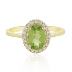 Anillo en oro con Peridoto de cachemira