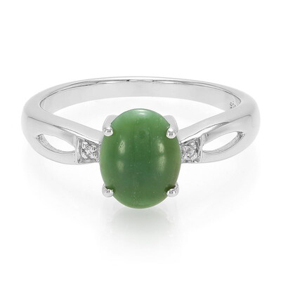 Anillo en plata con Crisoprasa imperial