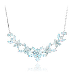 Collar en plata con Topacio azul cielo