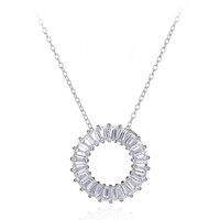 Collar en plata con Topacio blanco