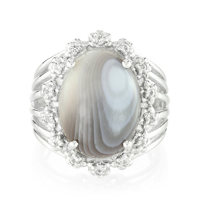 Anillo en plata con Ágata de Botsuana