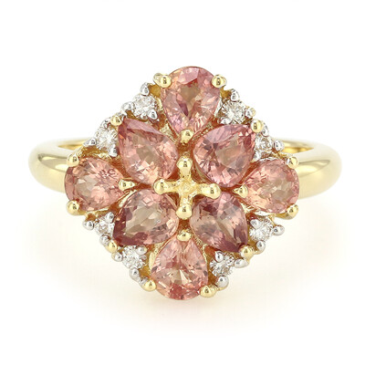 Anillo en oro con Zafiro Padparascha no calentado (AMAYANI)