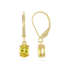 Pendientes en plata con Apatita dorada