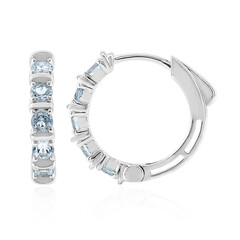 Pendientes en plata con Topacio azul cielo