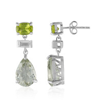 Pendientes en plata con Amatista verde