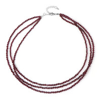 Collar en plata con Granate de Mozambique