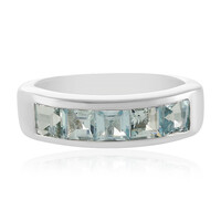 Anillo en plata con Aguamarina