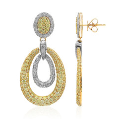 Pendientes en oro con Diamante amarillo SI2 (CIRARI)