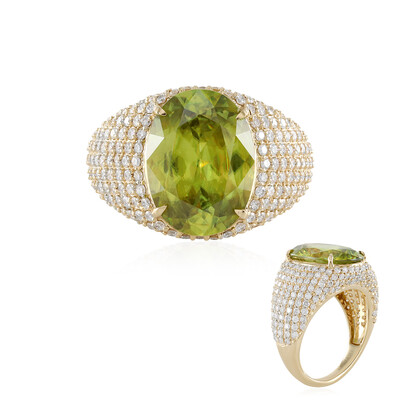 Anillo en oro con Esfena de Zimbabue (AMAYANI)