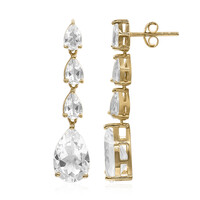 Pendientes en plata con Topacio blanco