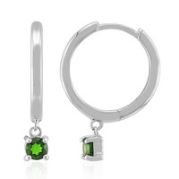 Pendientes en plata con Diópsido de Rusia