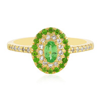 Anillo en plata con Tsavorita