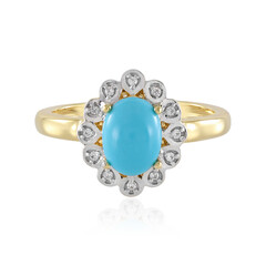 Anillo en plata con Turquesa bella durmiente