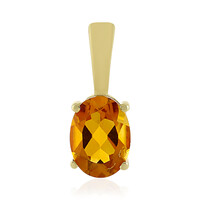 Colgante en oro con Citrino Brandy