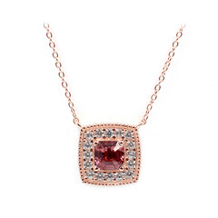 Collar en plata con Zircón rosado (Dallas Prince Designs)