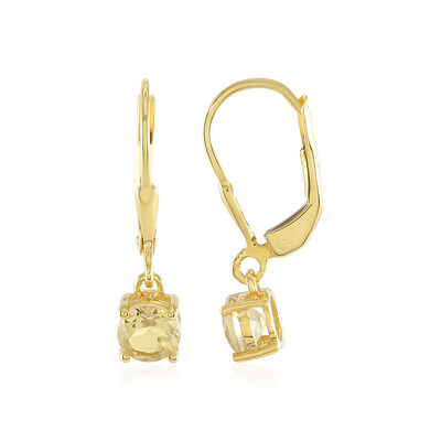 Pendientes en plata con Berilo amarillo