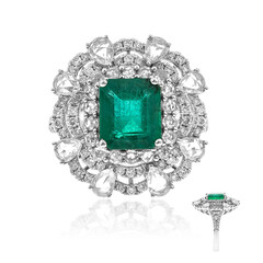 Anillo en oro con Esmeralda de Zambia AAA (CIRARI)