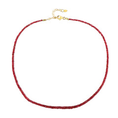 Collar en plata con Espinela roja noble