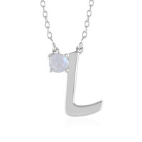 Collar en plata con Piedra de Luna arcoíris